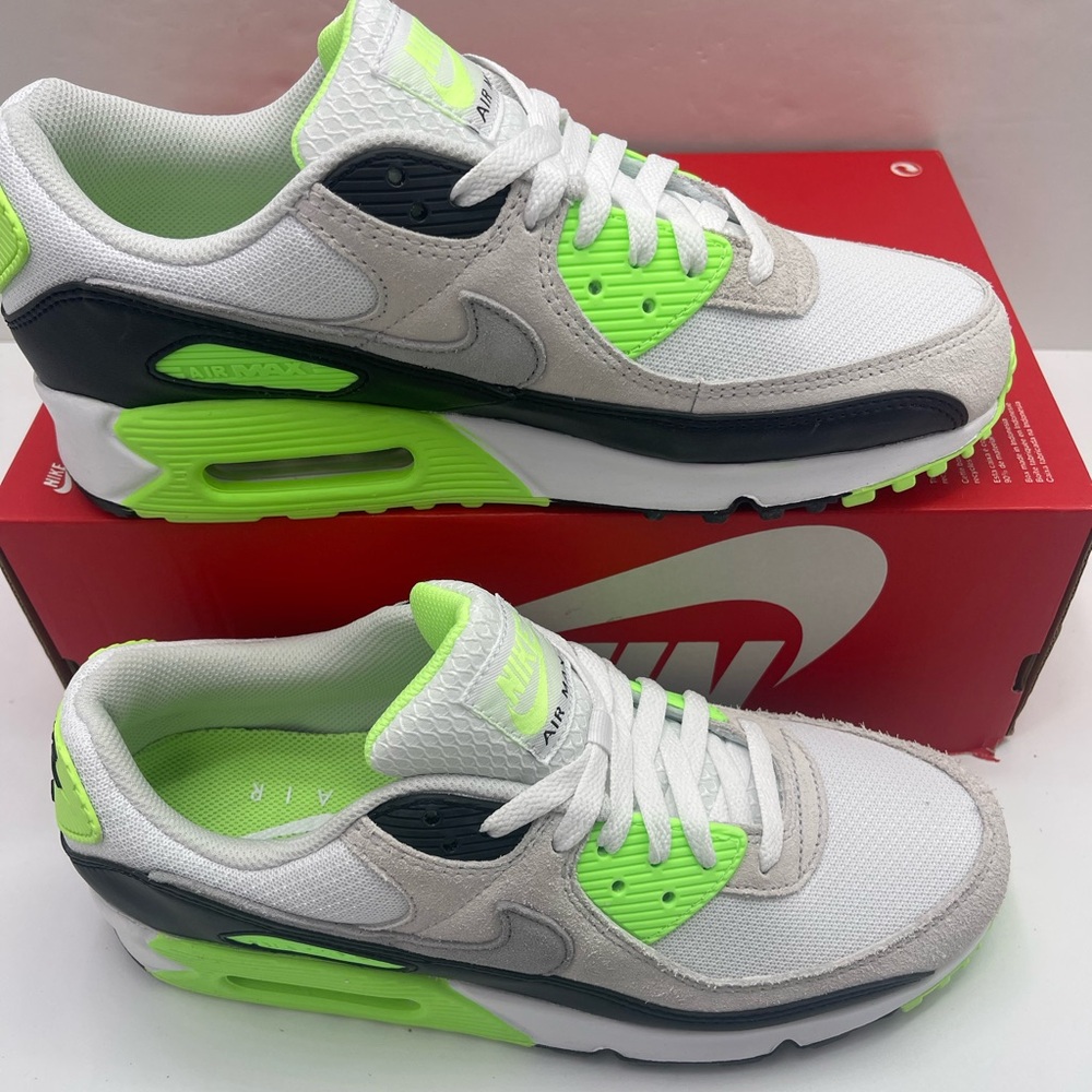 Nike Men’s AIR MAX 90
WHITE/CAVE STONE-LIGHT BONE Athletic Sneakers - Picture 4 of 16